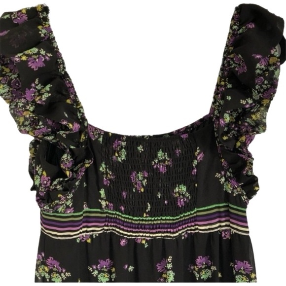 MNG Boho Gypsy Floral Maxi Dress w Smocked Bodice
& Tiered Flowy Skirt Sz: S - Picture 4 of 6